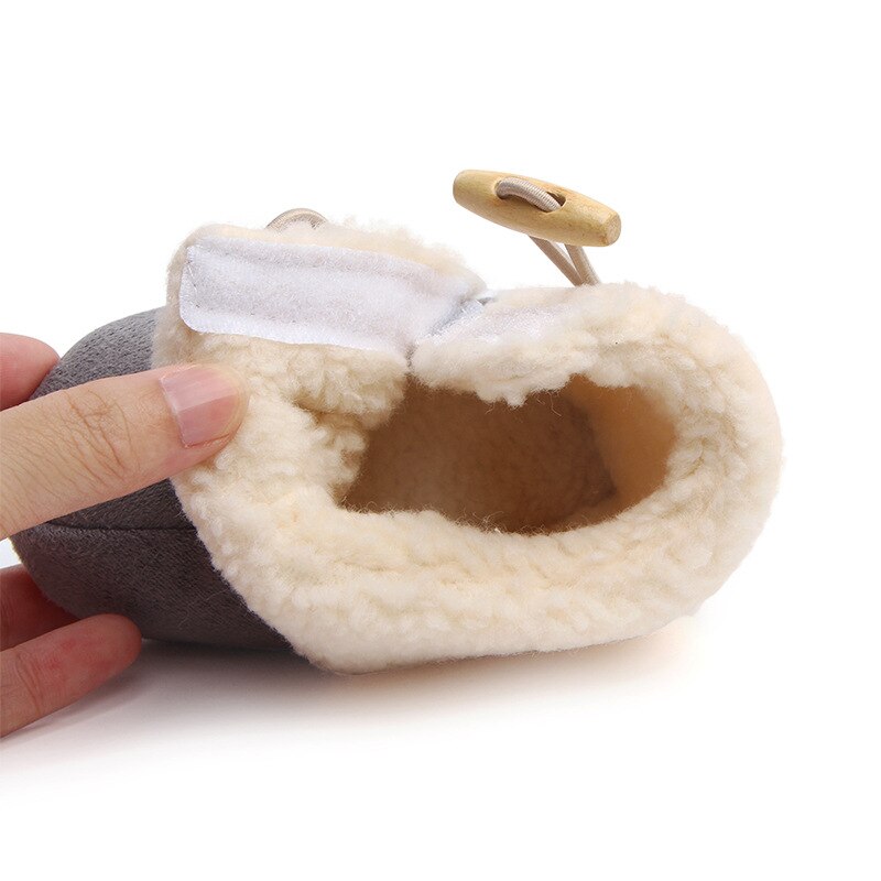 Fashion Winter Baby Boots Infant Girls Boys Warm Ankle Snow Boots Toddler Fur Plush Insole Buckle Boots Shoes eprolo