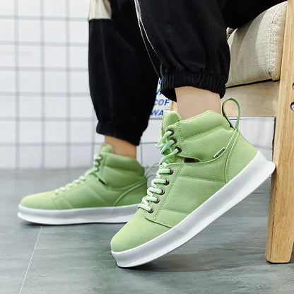 High top suede board shoes Air Force thick sole breathable sports student casual workwear shoes men - Shello's Creative Boutique