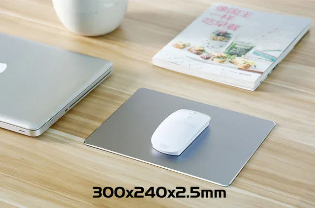 Aluminum Alloy Smooth Mouse Pad 240x180/300mm Hard Metal Slim Desk Mat Rubber Anti-slip Bottom Speed Control Mousepad For Gaming - Shello's Creative Boutique