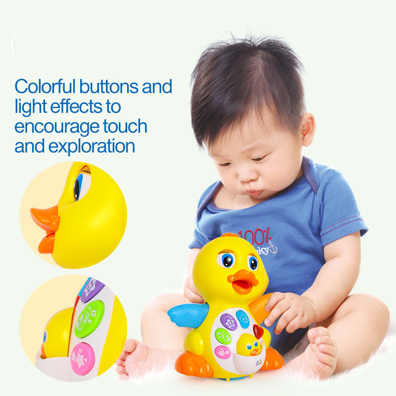 Baby Toys EQ Flapping Yellow Duck Infant Brinquedos Bebe Electrical Universal Toy for Children Kids 1 3 years old eprolo