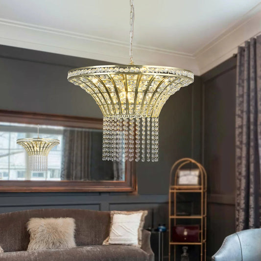 8-Light 23.6" Wide Crystal Waterfall Chandelier - Shello's Creative Boutique