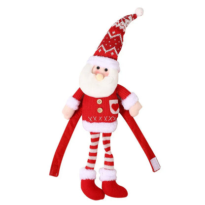 Christmas Decoration Knitted Fabric- Long Leg Santa Claus Curtain Buckle Pendant - Shello's Creative Boutique