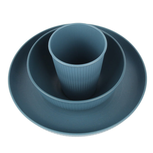 Wheat Straw Tableware Household Cup Rice Bowl Plate Three Piece Set eprolo