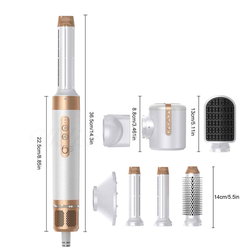 7 in 1 Professional Hair Straightener Curler Electric Comb Hair Dryer Brush Hot Hair Volume Curlers Hair Style Set