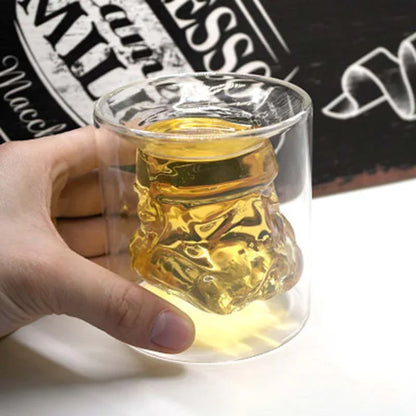 650ml Star Wars White Soldier Glass Jug Storm Trooper Spirit Bottle Empty Crystal Wine Glass Bottle Glass Cup Home Bar Tools - Shello's Creative Boutique