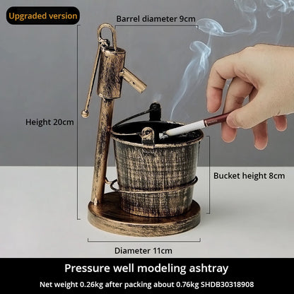 Creative Retro Ashtray Decorations Home Imitation Old Family Living Room Simple Modern New Leisure Anti Falling Iron Art eprolo