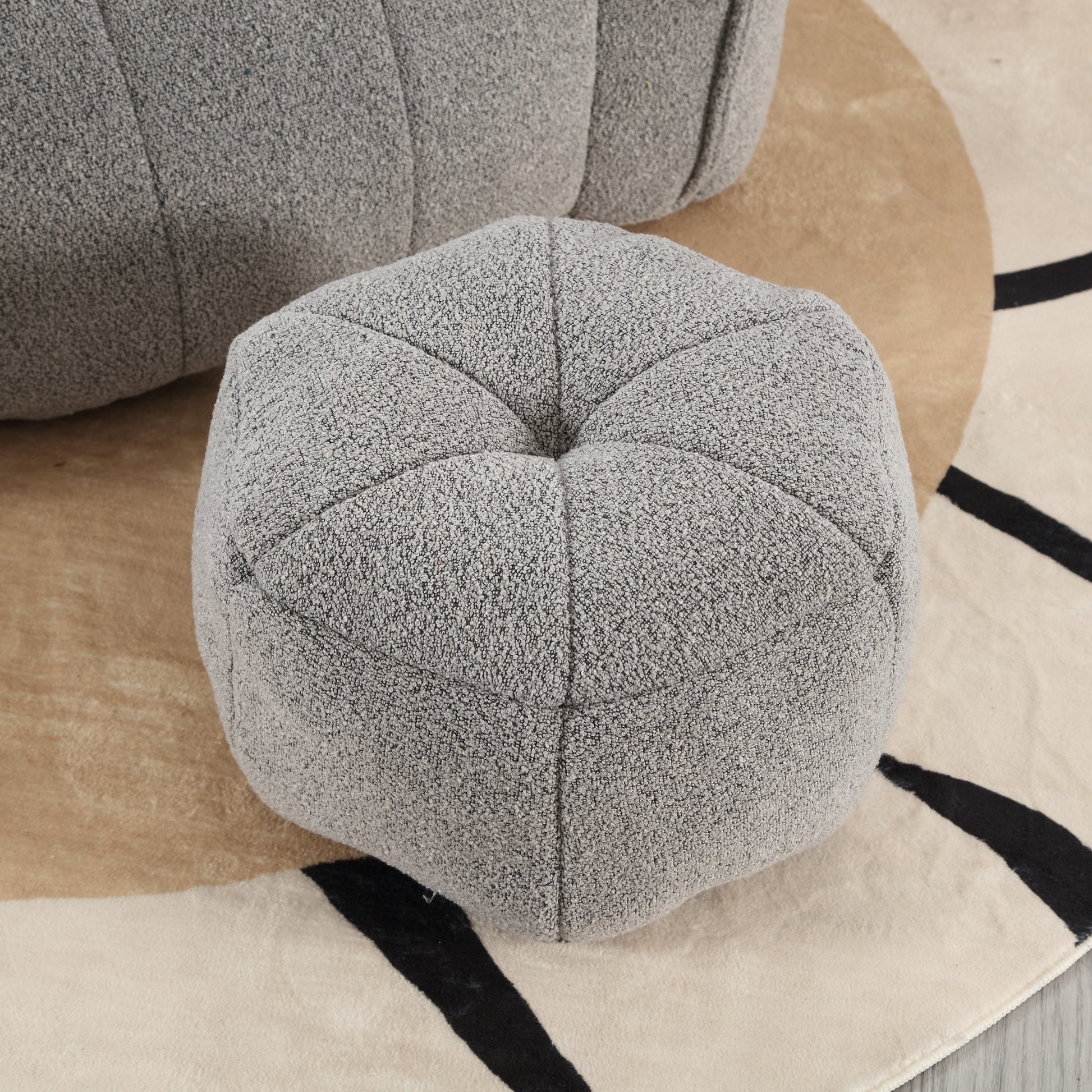 Soft Bean Bag Chair with High Resilient Foam(Chips)for living room and bedroom,Comfortable Square Lazy Sofa with Footstool eprolo