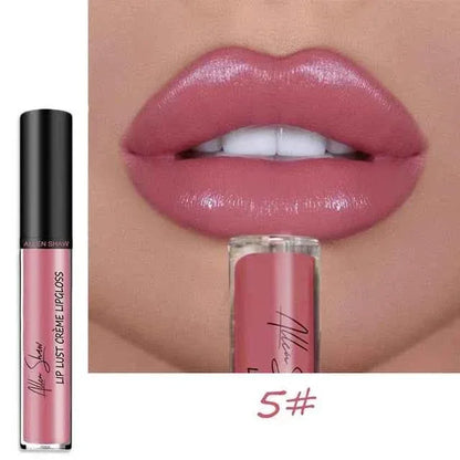 Nude Shiny Liquid Lip Gloss - Matte Glitter Shimmer Moisturizing Long-lasting Lipstick - Shello's Creative Boutique