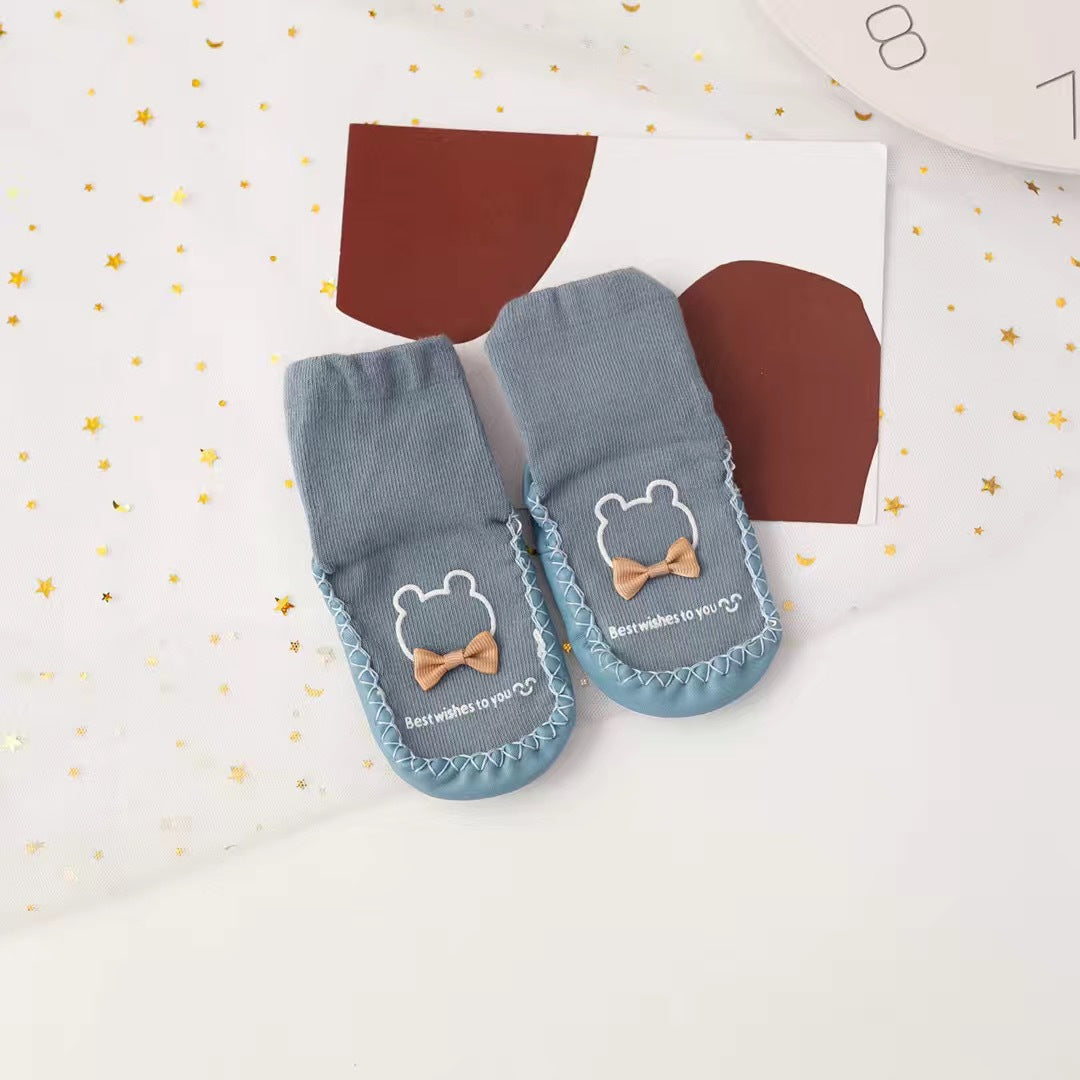 Spring and Autumn Baby Floor Socks Middle Tube Anti-slip Children's Toddler Shoes Combed Cotton Newborn 0-3 Years Old Socks eprolo