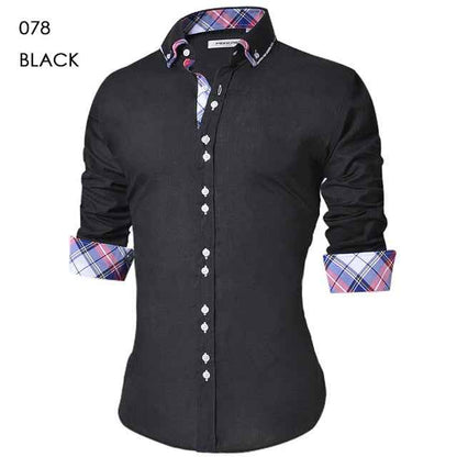 Men's Casual Shirt Slim Fit Casual Button Down Shirt Long Sleeve Formal Dress Shirts
