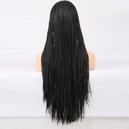 Long Box Braid Lace Front Wig - Synthetic Braided Wig for Black Women - Shello's Creative Boutique