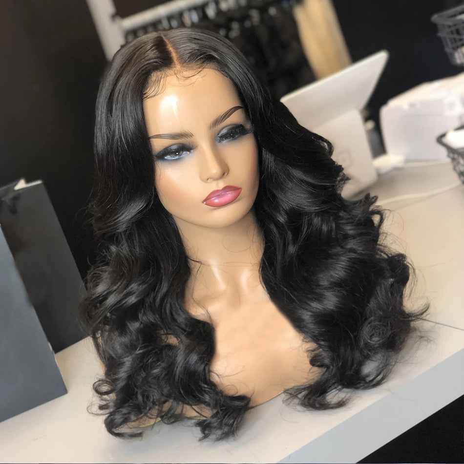 Transparent Lace Front Synthetic Hair For Women Body Wave Lace Full Lace Wig