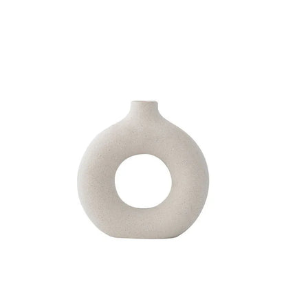 Unglazed Spotted Ceramic Vase – Modern Minimalist Decorative Accent - Shello's Creative Boutique