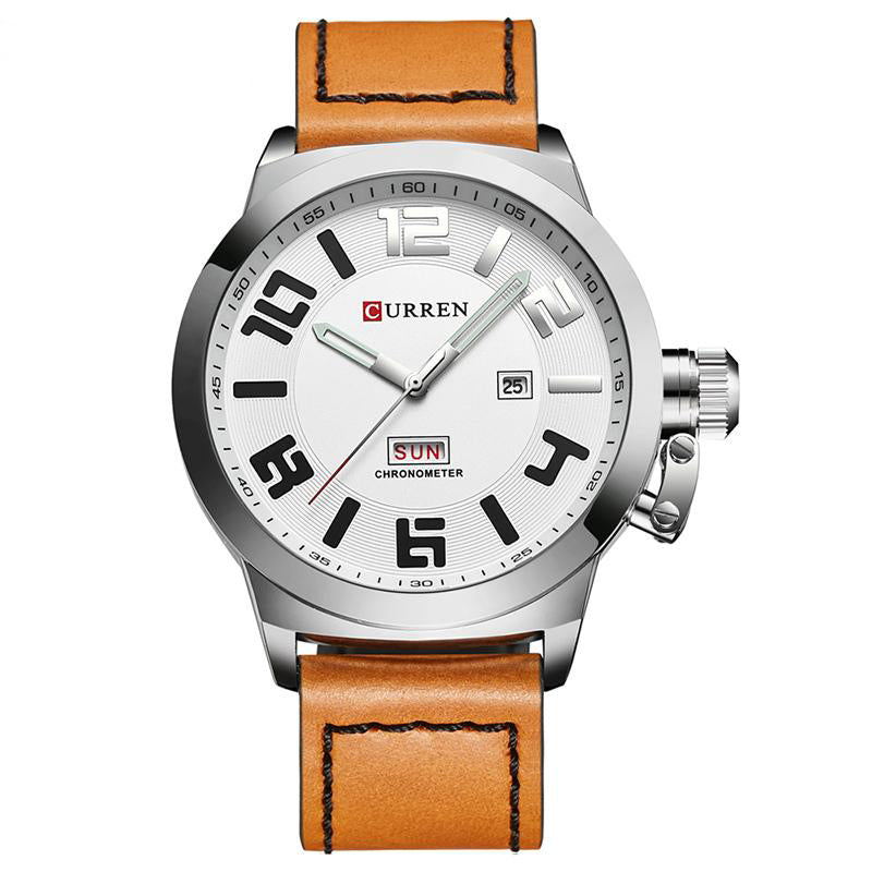 Curren Watches men Wristwatch leather Shello Creative Boutique