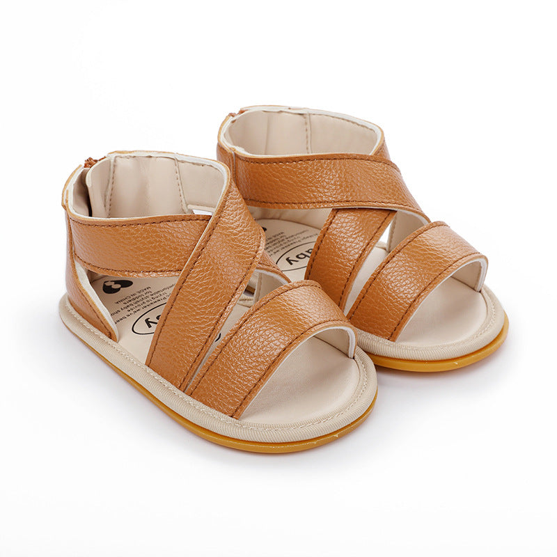 Baby Boy Summer Sandals Rubber Sole Breathable Toddler Shoes 0-3-6-9-12 Months Shoes eprolo