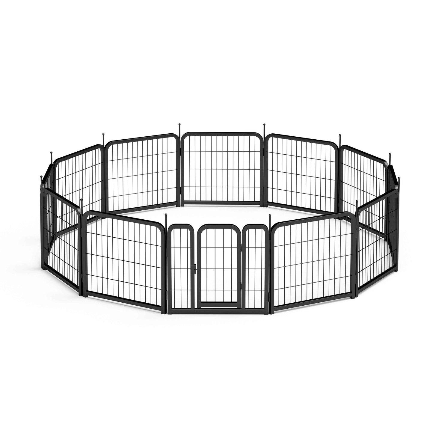 12-Panel Dog Fence - 24" Portable Indoor/Outdoor Pet Pen