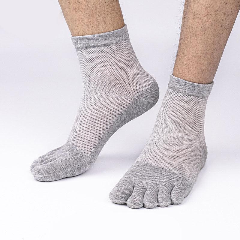 100% Cotton Five-Toe Mesh Socks - Breathable Split-Toe Socks for Men - Shello's Creative Boutique