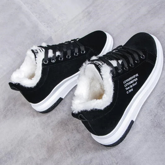 Women's Shoes Winter Women Boots Warm Fur Plush Lady Casual Shoes Lace Up Fashion Sneakers Zapatillas Mujer Platform Snow Boots - Shello's Creative Boutique