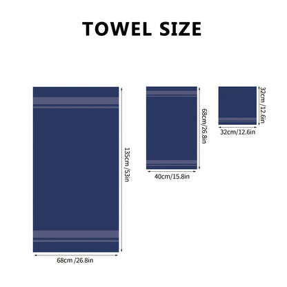 Bath Towel Set - Cotton Blend, Absorbent & Soft