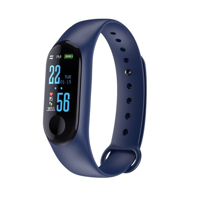 M3 Color Screen Smart Bracelet Motion Heart Rate Blood Pressure Monitoring Sleep Monitoring Waterproof Information Push eprolo