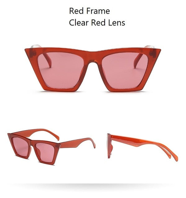 Australia Style Vintage Cat Eye Sunglasses Women 2018 Luxury Brand 90s Fashion Cateye Sun Glasses Female Lady Shades