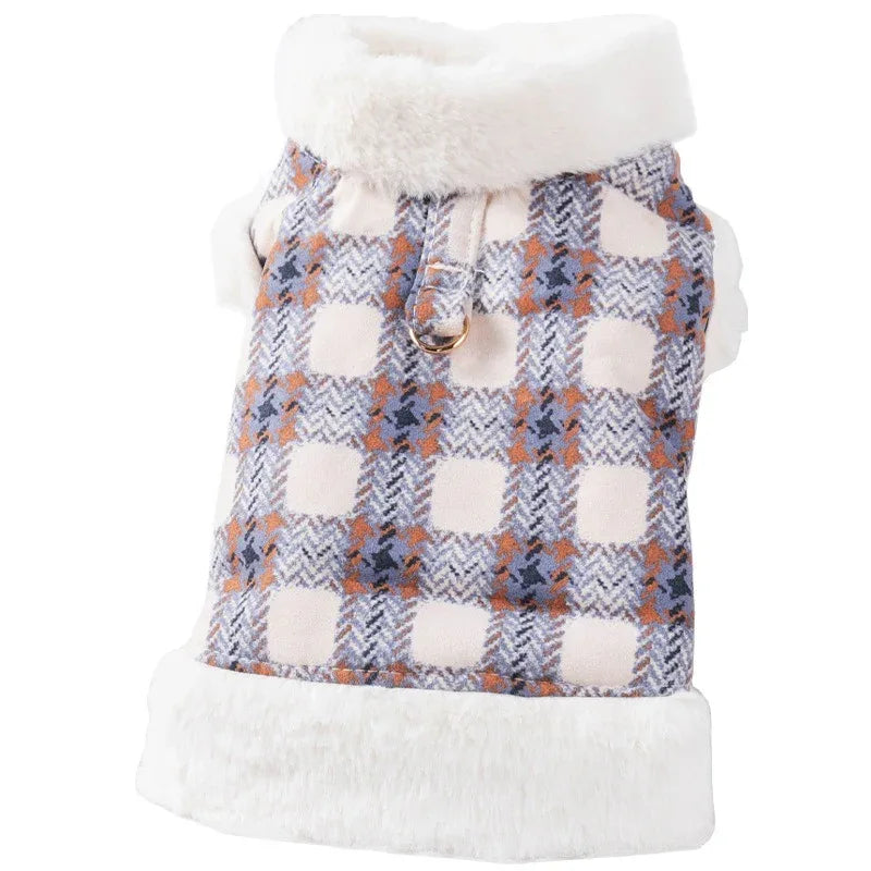 Dog Clothing Warm and Fluffy In Autumn and Winter Can Be Pulled Vest Teddy Bear Small Dog Cat Pet Clothing - Shello's Creative Boutique