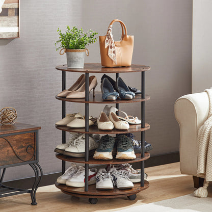 4-Tier Revolving Shoe Rack Storage Organizer - Shello's Creative Boutique