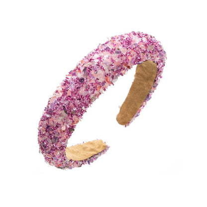 Exaggerated Baroque Colorful Crystal Candy Sponge Wide Edge Hair Hoop Headband - Shello's Creative Boutique