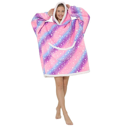Homewear Plush Fleece Sherpa Blanket  Girls Sleepwear Homewear Fleece Warm Sherpa Blanket eprolo