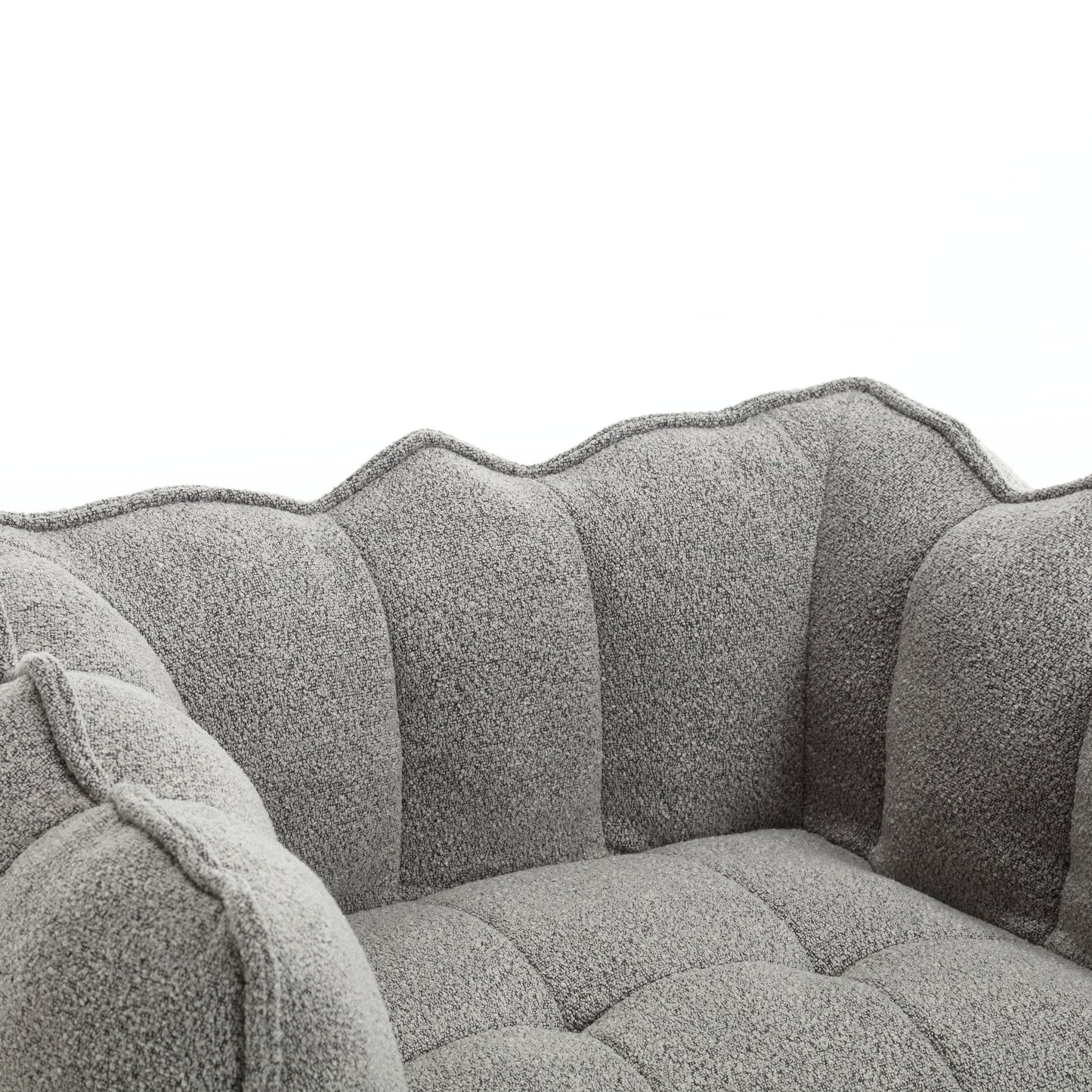 Soft Bean Bag Chair with High Resilient Foam(Chips)for living room and bedroom,Comfortable Square Lazy Sofa with Footstool eprolo