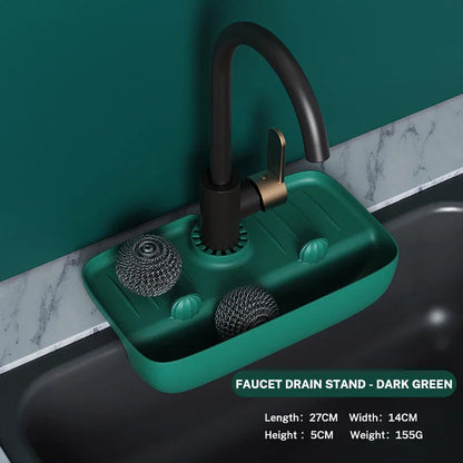 Faucet Splash Proof Drainage Rack, Sink Water Collection Pad, Kitchen Cloth, Sponge Wipe - Shello's Creative Boutique