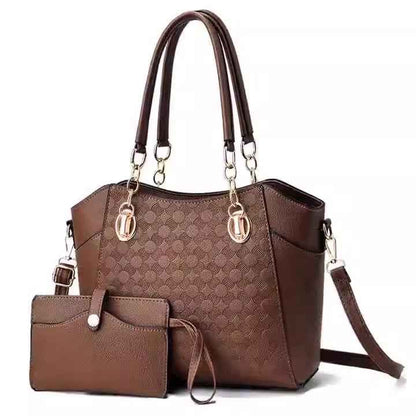 Mother-in-Child Tote Bag - Large Capacity PU Leather Tote for Moms