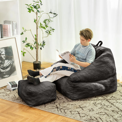 Fluffy Bean Bag Chair – Cozy, Stylish, & Ready for Relaxation - Shello's Creative Boutique