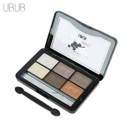 UBUB 6 Colors Roast Eye Shadow Powder Makeup Palette in Shimmer Metallic Glitter Cream Eyeshadow Palette - Shello's Creative Boutique
