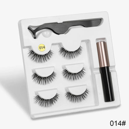 Magnetic Eyelashs set Magnet Liquid Eyeliner& Magnetic Lashes & Tweezer Set Waterproof Long Lasting Eyelash Extension - Shello's Creative Boutique
