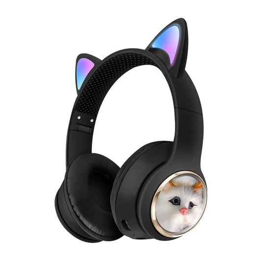 AKZ-09 Earphones Space Cabin Cartoon Simulation Cat Bluetooth Headwear Large Battery Earphones Foldable - Shello's Creative Boutique