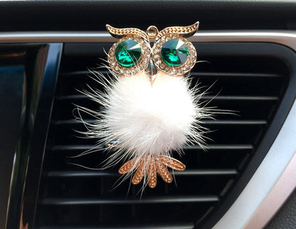 1Pcs Crystal Owl Car Air Freshener Auto Outlet Perfume Clip Interior Accessories Car-styling Vent Solid Fragrance Diffuser eprolo