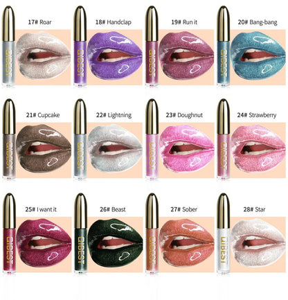 Lips Makeup Gloss Magic Lipstick Glitter Long Lasting Make Up Waterproof Metallic Liquid - Shello's Creative Boutique