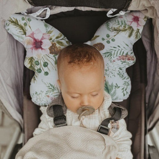 Multifunctional Baby stroller neck pillow butterfly shape strap connection baby out of shock pillow eprolo