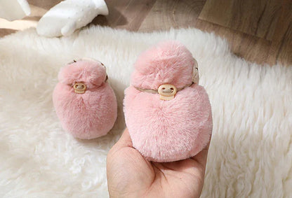 Newborn Plush Footwear Winter Thickened And Padded Infant Soft Bottom Step Front Shoes Warm Fur Baby Toddler Shoes - Shello's Creative Boutique
