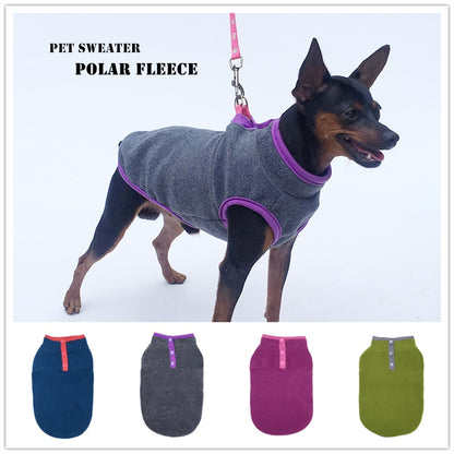 Cozy Winter Dog Sweater - Soft Fleece Pet Jacket for Small to Large Dogs