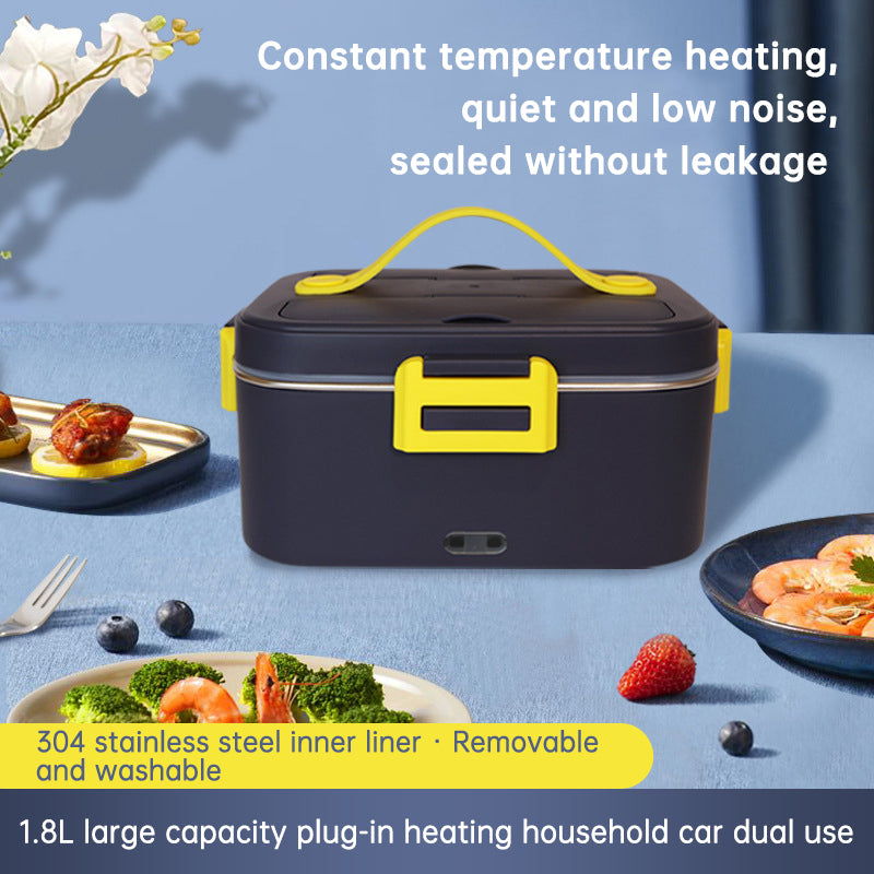 New portable household car 110 / 220V 12V/24V rechargeable automatic heated electric lunch box bento food heater container box eprolo