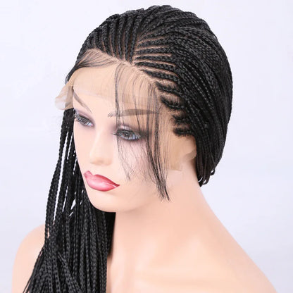 Long Box Braid Lace Front Wig - Synthetic Braided Wig for Black Women - Shello's Creative Boutique
