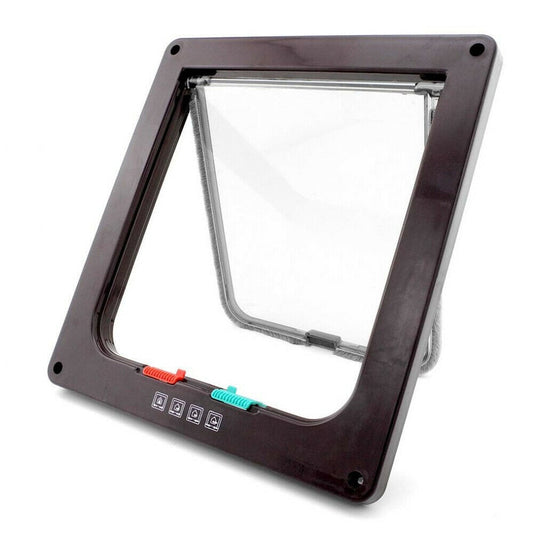 Dog Cat lock Flap Door ABS durable Puppy Pet Door 4 Way Security Lock Gate indoor use Pet Supplies eprolo