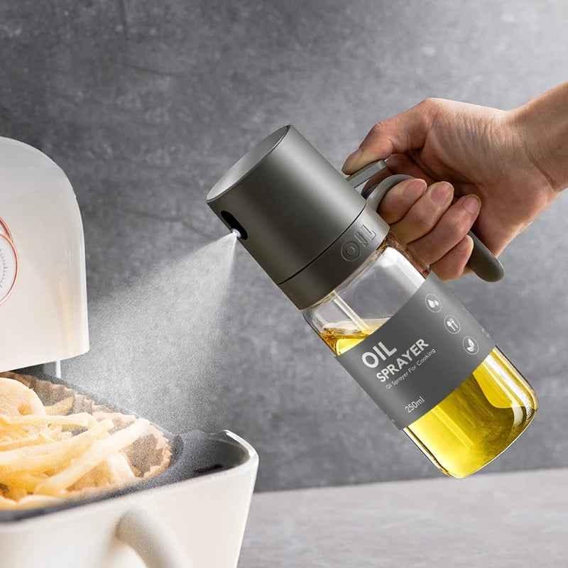 250ml Glass Oil Spray Bottle - High Borosilicate Cooking Oil Mister Dispenser - Shello's Creative Boutique