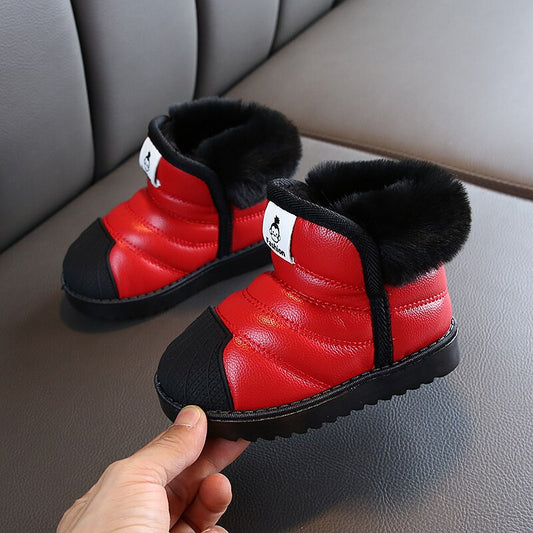 Winter Baby Girls Boys Snow Boots Warm Outdoor Children Boots Waterproof Non-slip Kids Plush Boots Infant Cotton Shoes eprolo