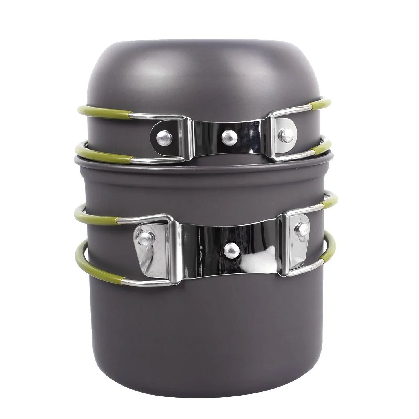 Portable Hard Aluminum Oxide Outdoor Cookware Set Convenient Three-Piece Combination Set Of Pots And Pans - Shello's Creative Boutique