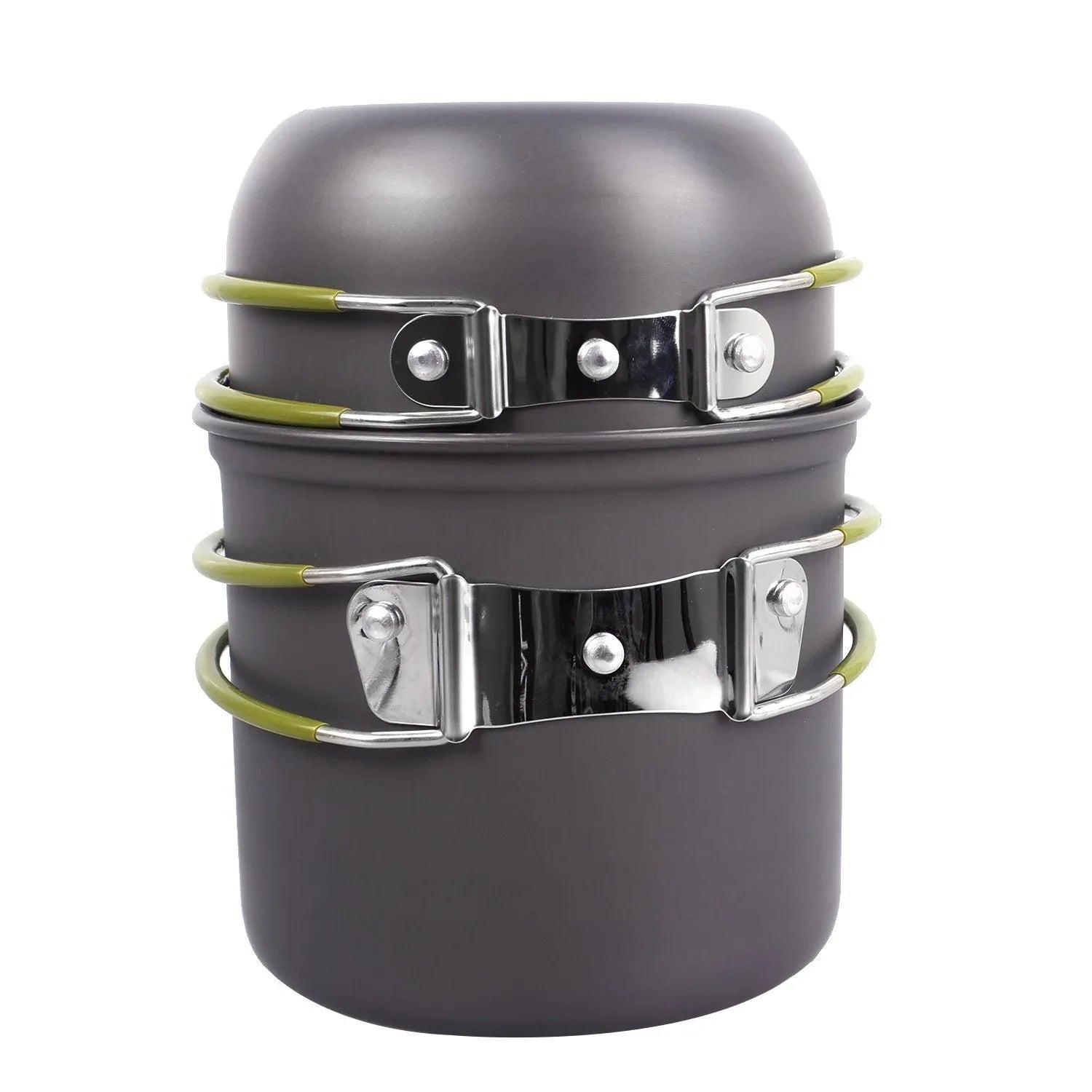 Portable Hard Aluminum Oxide Outdoor Cookware Set Convenient Three-Piece Combination Set Of Pots And Pans - Shello's Creative Boutique