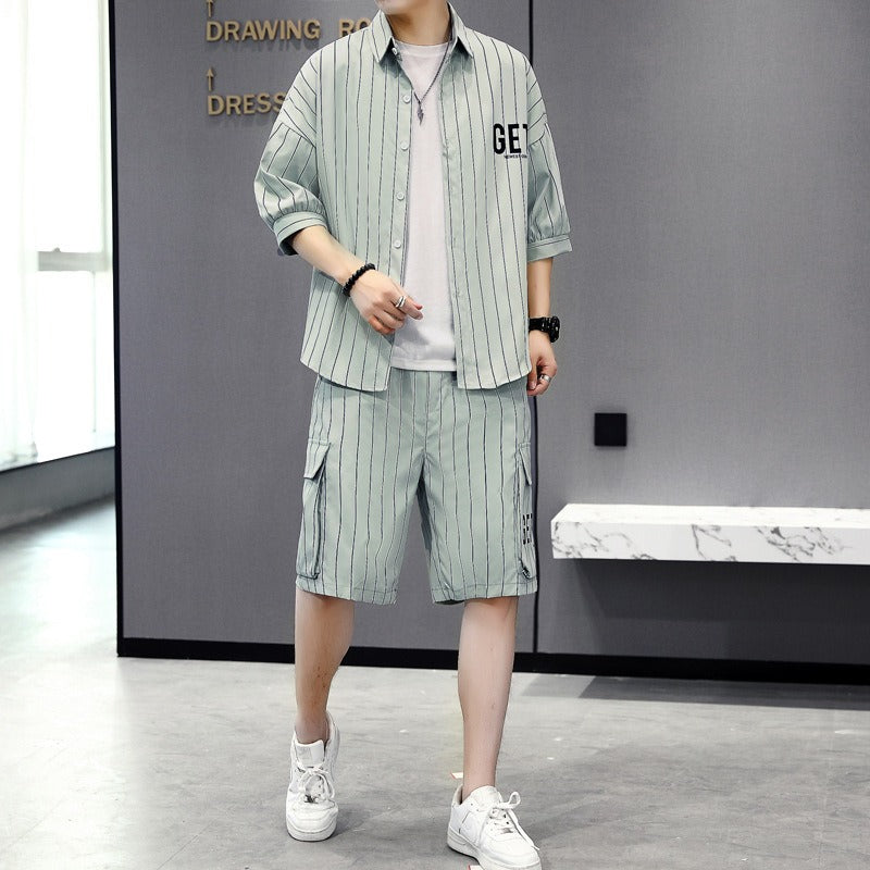 teenage five quarter pants fashionable two-piece set eprolo