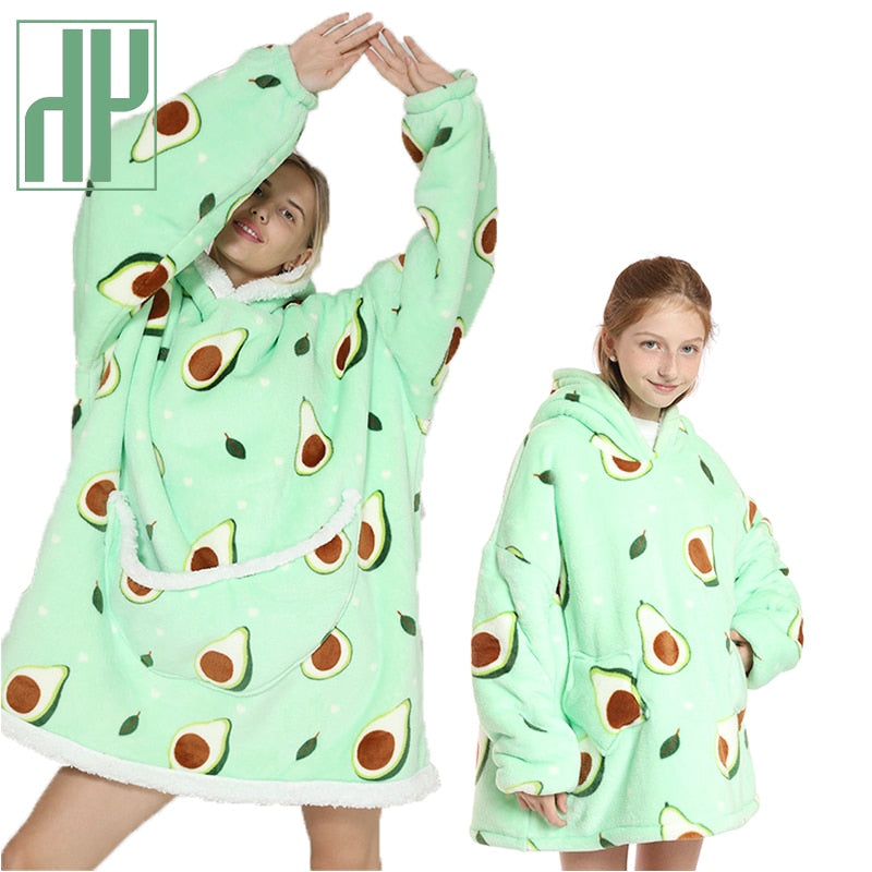 Homewear Plush Fleece Sherpa Blanket  Girls Sleepwear Homewear Fleece Warm Sherpa Blanket eprolo